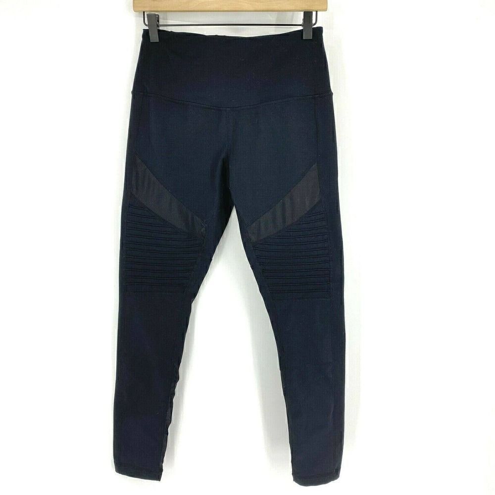 Zella Leggings High Rise Ribbed Moto